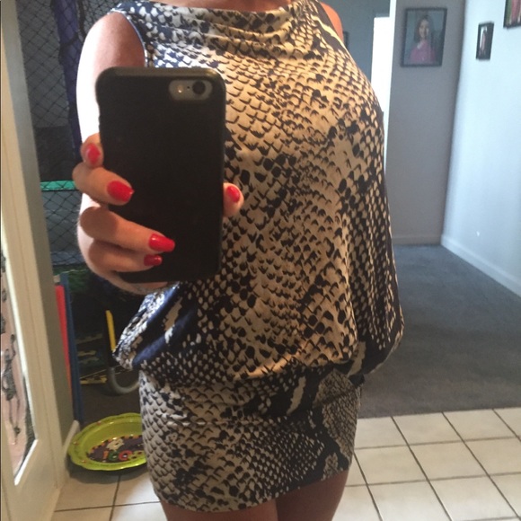 DVF silk snakeskin Mercedes dress - Picture 3 of 5